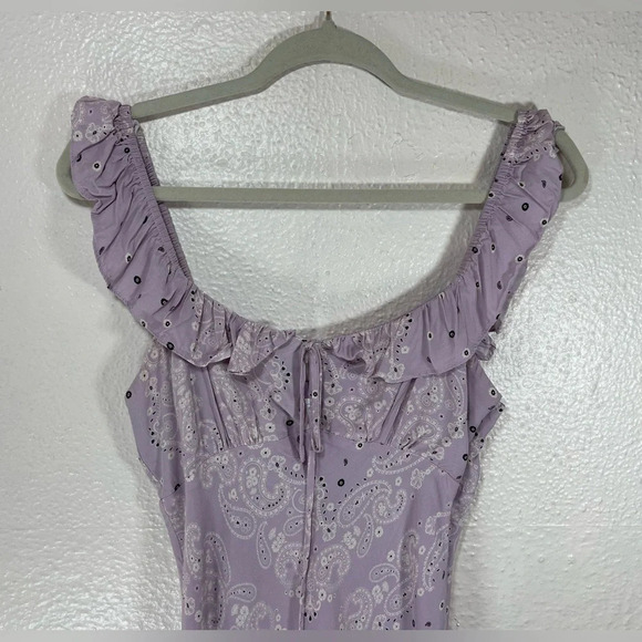 Lovers + Friends Light Purple Bandana Barton Mini Dress Women’s Small Summer - Picture 3 of 16